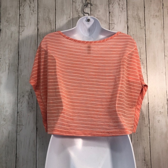 Mi Manchi Crop Bow Stripe Blouse Small - Picture 2 of 5